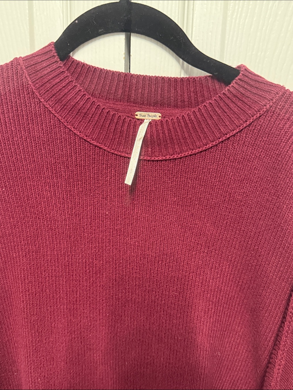 Free people Easy Street Tunic Sweater In Burgundy S/P - Picture 11 of 14